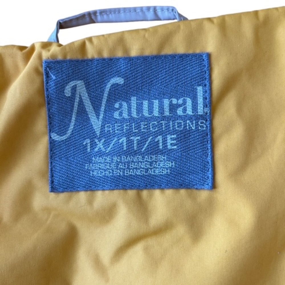 Natural Reflections Mustard Hooded Rain Jacket 1X NWT | Lightweight Utility - Picture 7 of 13